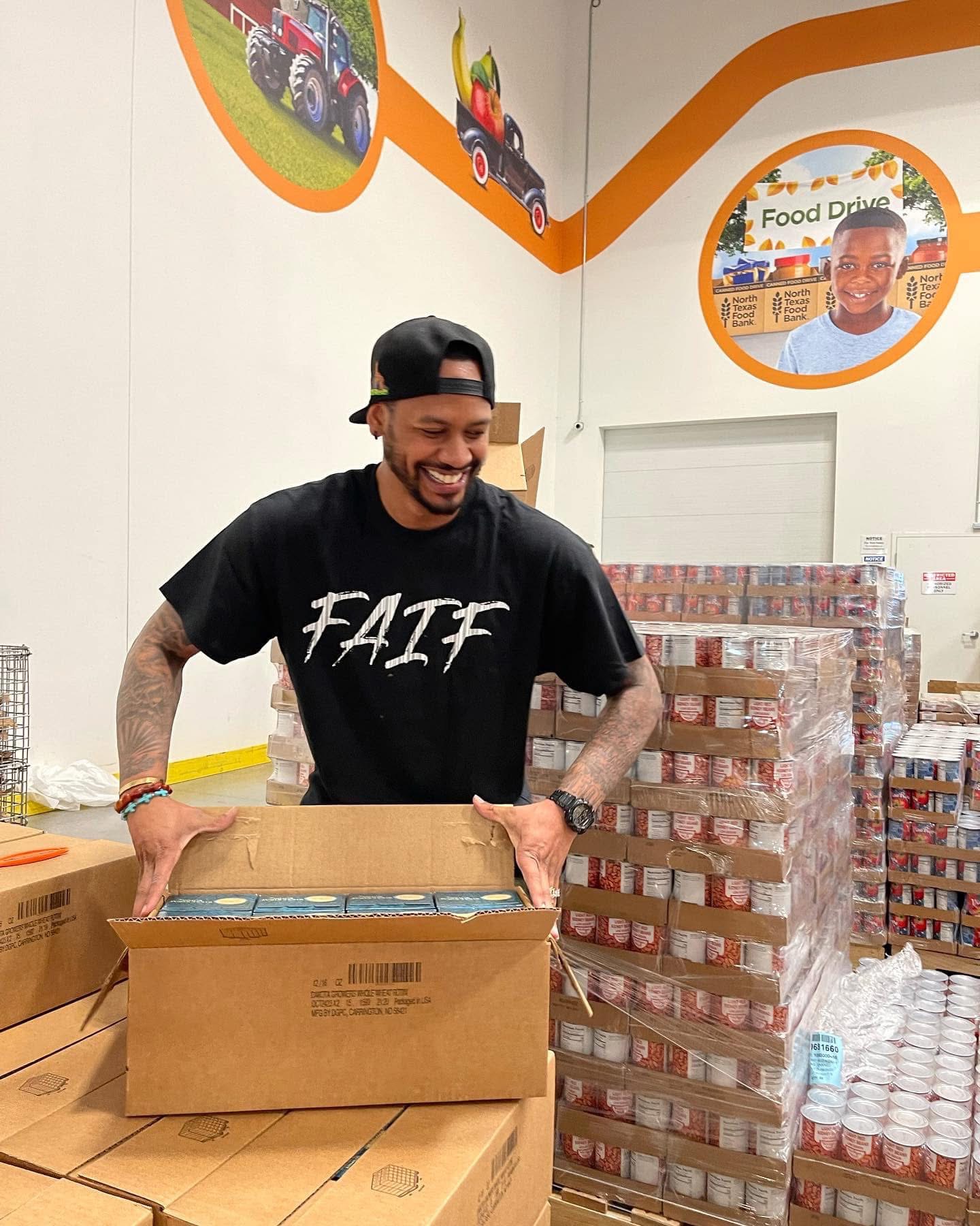 FAIF volunteers organizing family assistance supplies
